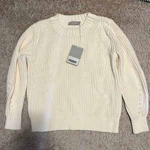 Everlane Texture Cotton Crew Sweater Size S, Color Bone